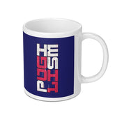Pug Life Theme Mug with Bold Text Design white product type